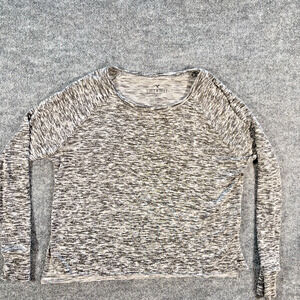 American Eagle Soft & Sexy Plush Heathered Gray Raglan Top XS Side Slits